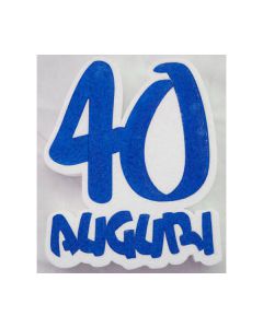 SCRITTA 40° COMPLEANNO BLU PZ.1