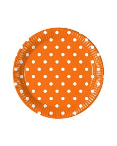 PIATTI ARANCIONI POIS PZ.8
