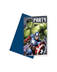 Inviti Avengers Pz.6 6 Biglietti 6 Buste