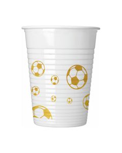 BICCHIERI CALCIO GOLD PZ.8