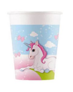 Bicchieri unicorno castello pz.8