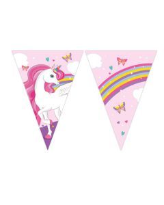 Bandierina unicorno arcobaleno pz.1