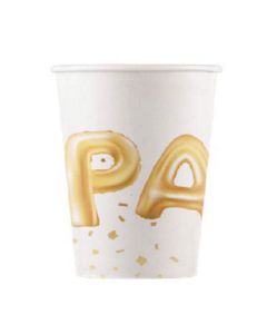 Bicchieri gold party pz.8