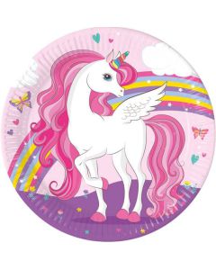 Piatti Unicorno Arcobaleno Pz.8