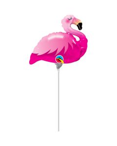 Palloncino Fenicottero Pz.5 Mylar Mini Shape 14" Cm.35 Da Saldare Esclusa Bacchetta