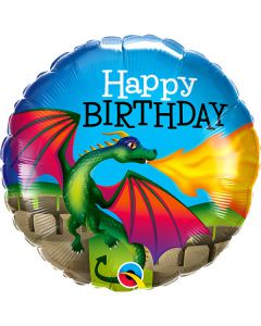 Palloncino Compleanno Dinosauri Pz.1 Mylar Tondo 18" Cm.45