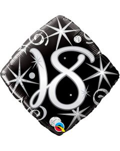 Palloncino 18 Compleanno Elegante Pz.1 Mylar Rombo 18" Cm.45