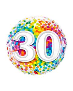 PALLONCINO 30° COMPLEANNO CONFETTI PZ.1