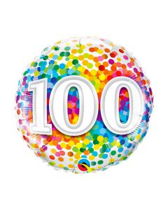 PALLONCINO 100° COMPLEANNO CONFETTI PZ.1