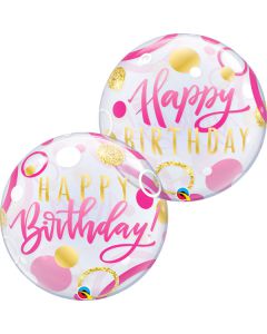 PALLONCINI COMPLEANNO ROSA DOTS PZ.1