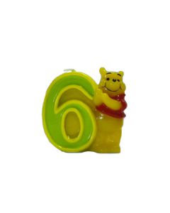 CANDELINA WINNIE POOH TIGRO N.6 PZ.1