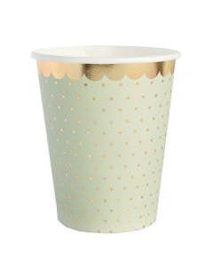 Bicchieri Verde Oliva E Oro Pz.10