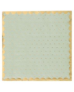 Tovaglioli Verde Oliva E Oro Pz.20
