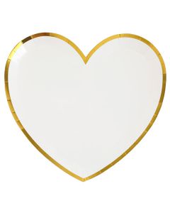 Piatto Cuore Bianco Pz.10