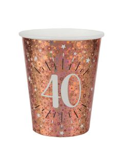 Bicchieri 40 Anni Rose Gold Pz.10