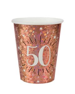 Bicchieri 50 Anni Rose Gold Pz.10