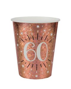Bicchieri 60 Anni Rose Gold Pz.10
