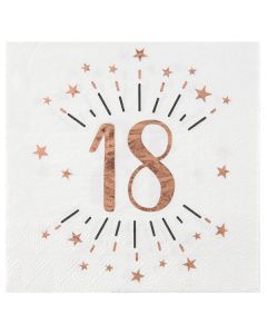 Tovaglioli 18 Anni Rose Gold Pz.10