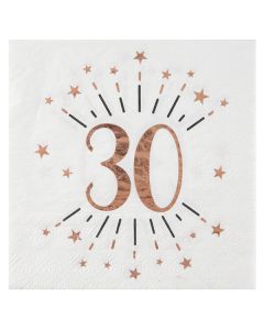 Tovaglioli 30 Anni Rose Gold Pz.10