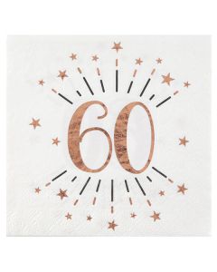Tovaglioli 60 Anni Rose Gold Pz.10