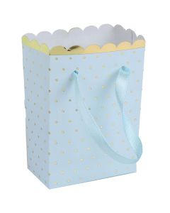 Bag Portaconfetti Azzurro E Oro Pz.6