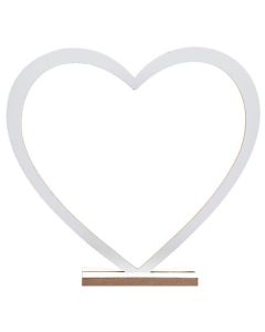 Decorazione Tavola Cuore Bianco Pz.1