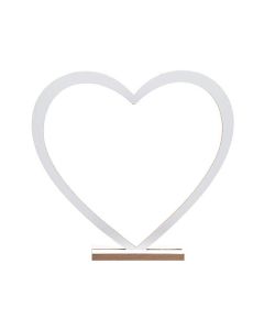 Decorazione Tavola Cuore Bianco Pz.1