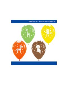 PALLONCINO ANIMALI GIUNGLA 12 " PZ.50