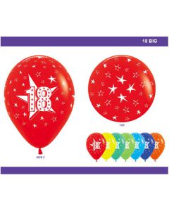 PALLONCINO 18 ANNI STELLE (12") PZ.100