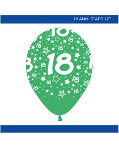 PALLONCINO 18 ANNI STARS (12") PZ.100