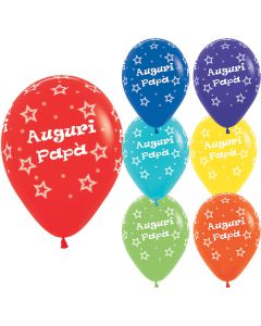 PALLONCINO AUGURI PAPA' 12" PZ.50