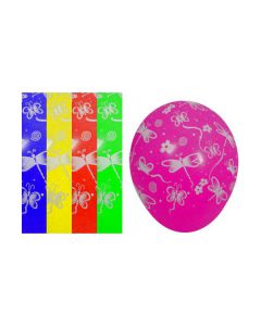PALLONCINO FARFALLE E FIORI 12" PZ.100