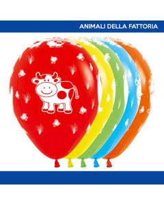 PALLONCINO ANIMALI FATTORIA 12 " PZ.50