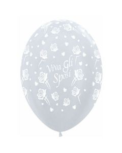 PALLONCINO VIVA GLI SPOSI 12" PZ.100